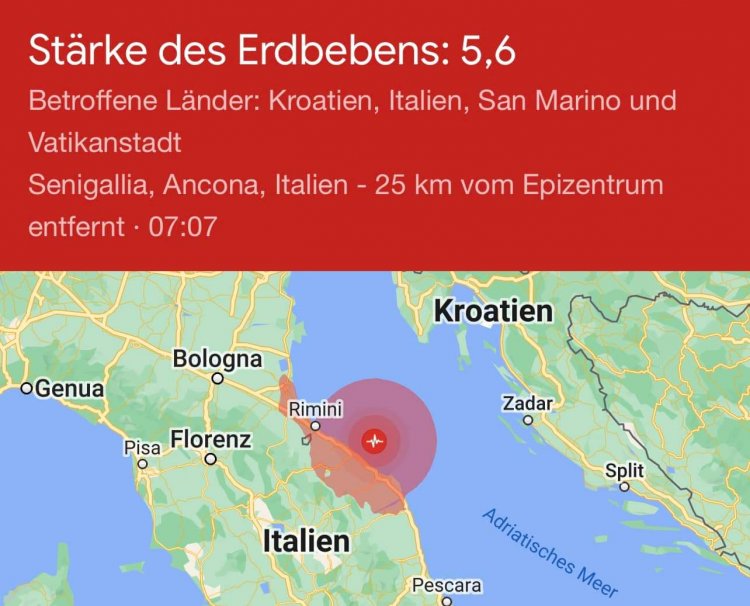 Starkes Erdbeben in Italien!